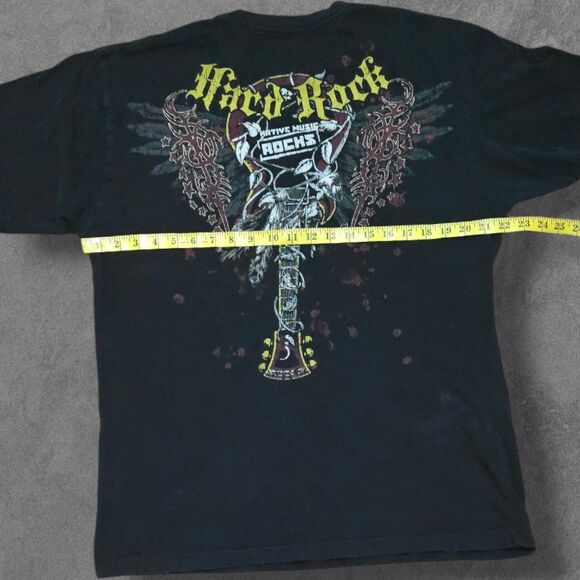 Y2k Style Hard Rock Cafe Native Music Rocks Shirt Large - Picture 4 of 5